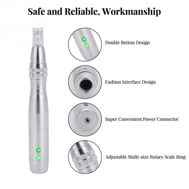 7 LED Photon Micro-Needling Electric Derma Pen With 12 Pin Nano Needles