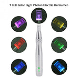 7 LED Photon Micro-Needling Electric Derma Pen With 12 Pin Nano Needles