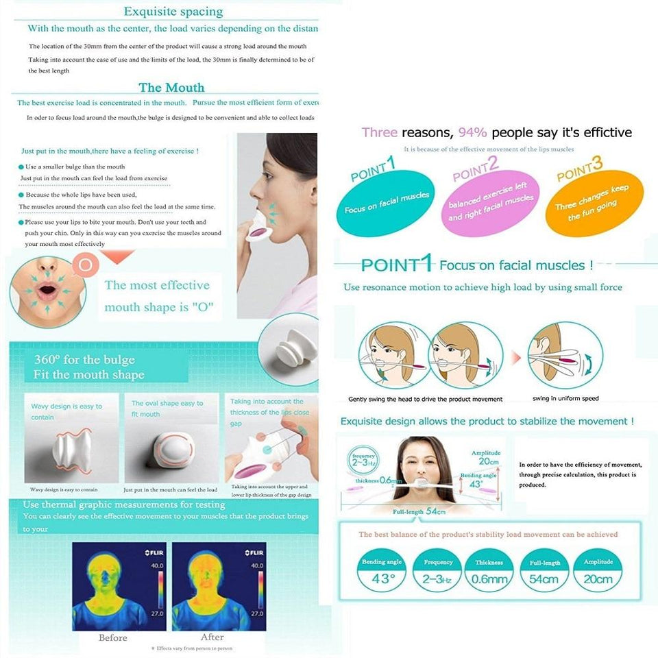 3 Modes Facial Lift Massage Face Fitness Muscle Trainer For Face Up Yoga Anti Aging
