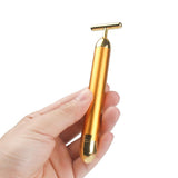 24k Gold Beauty Bar Facial Roller Face Vibration Skincare Massager Device