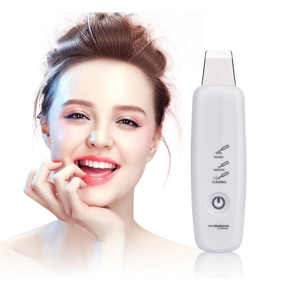 WONDER Ultrasonic Ion High Frequency Skin Scrubber Face Peeling Face Massager