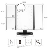 22 Led Light 1X/2X/3X/10X Magnifying Vanity Touch Screen Makeup Mirror