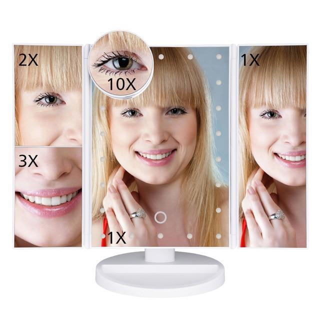 22 Led Light 1X/2X/3X/10X Magnifying Vanity Touch Screen Makeup Mirror