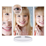 22 Led Light 1X/2X/3X/10X Magnifying Vanity Touch Screen Makeup Mirror