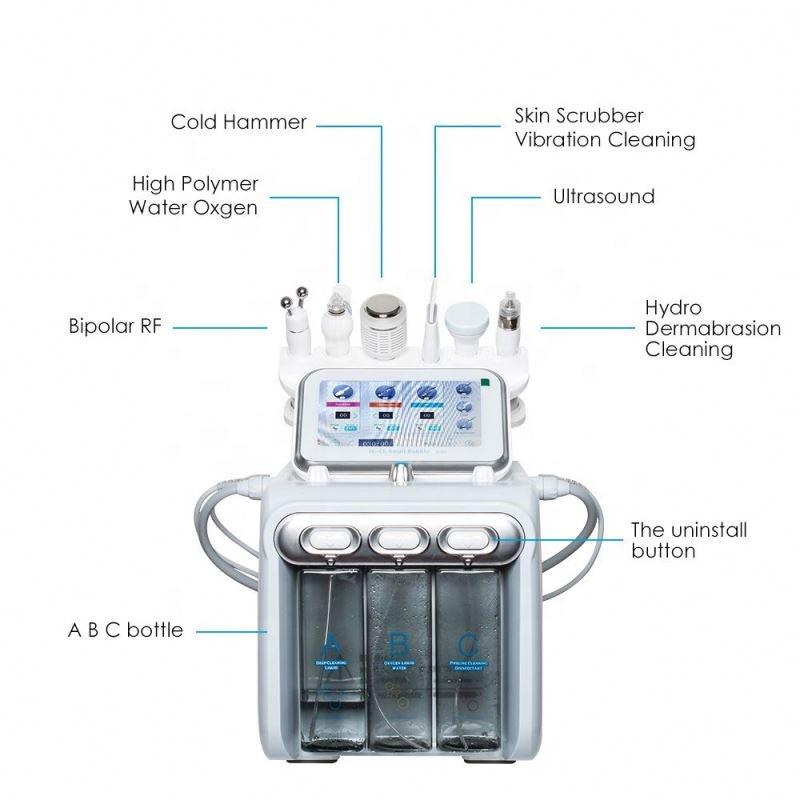 6 in 1 Hydra Oxygen Water Jet Facial Hydro Peel Skin Rejuvenation Beauty Machine