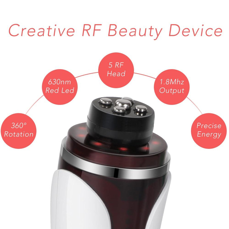 Professional RF Far Infrared Facial Skin Care Beauty Machine with Auto Rotating Massage Head