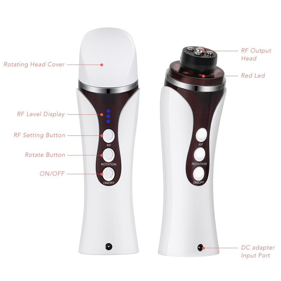 Professional RF Far Infrared Facial Skin Care Beauty Machine with Auto Rotating Massage Head