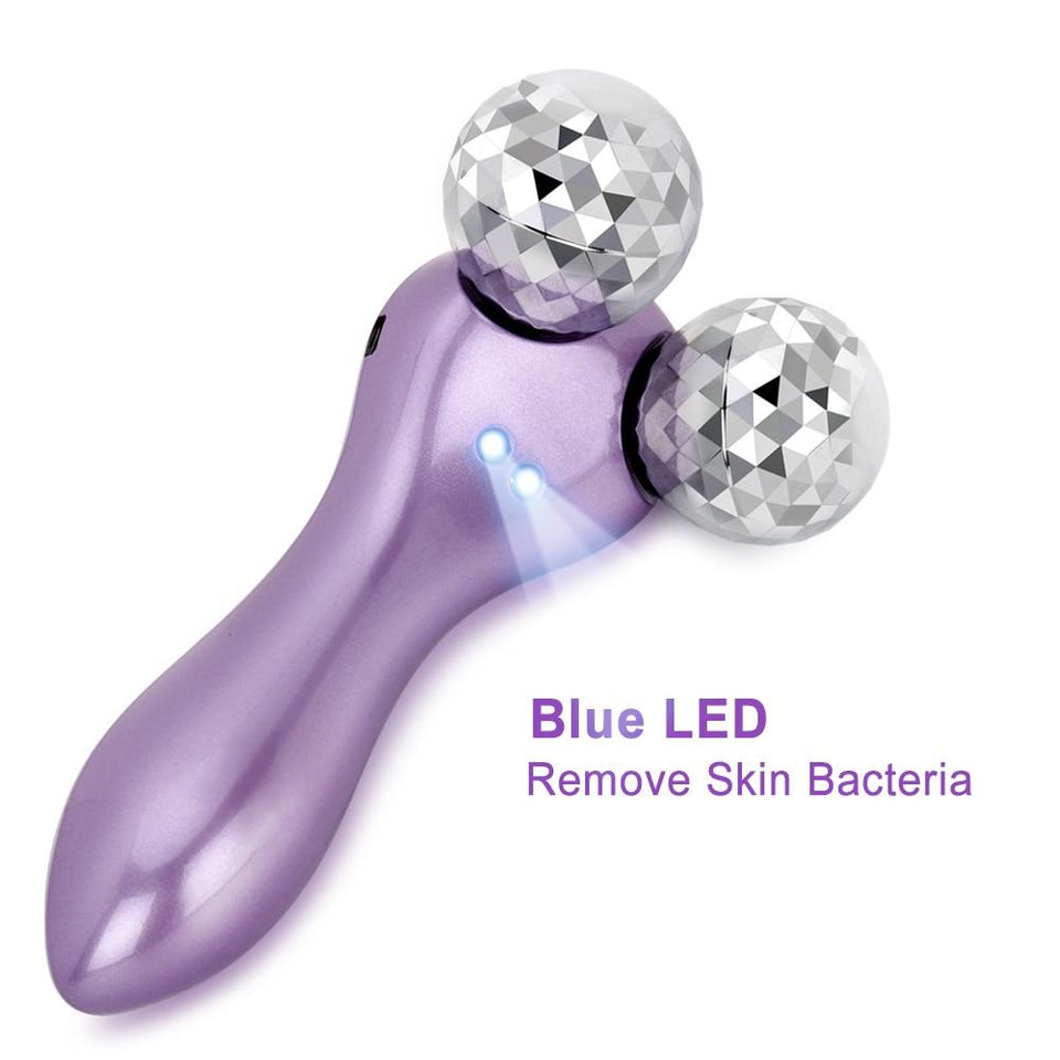 3D Face Massage Roller Micro-current Vibration Wrinkle Removal Beauty Device