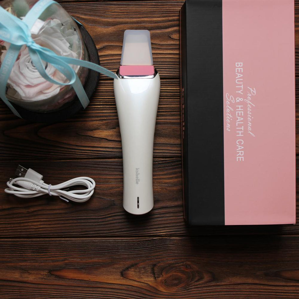 Ultrasonic Skin Scrubber Facial Cleansing Blackhead Remover Exfoliators Spatula