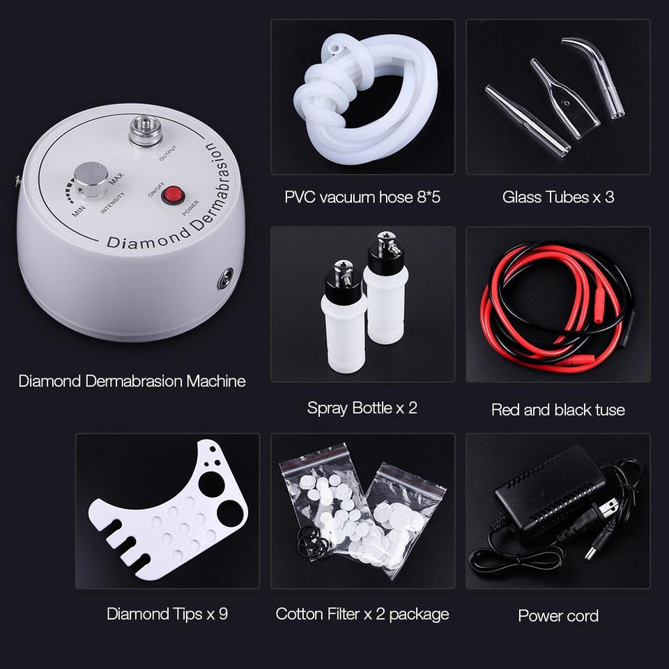 3 in 1 Mini Diamond Microdermabrasion Dermabrasion Facial Peel Vacuum Spray Machine