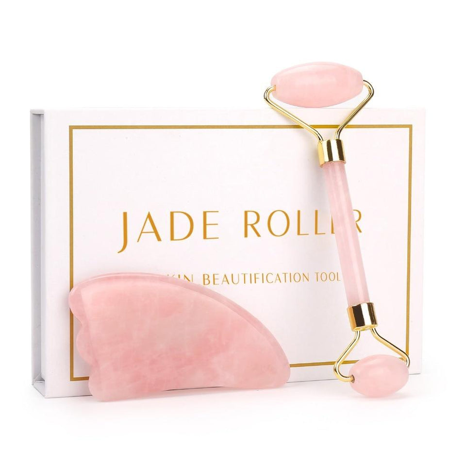 Original Jade Roller and Gua Sha Tools Set Anti Aging Face Roller