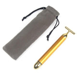 24k Gold Beauty Bar Facial Roller Face Vibration Skincare Massager Device