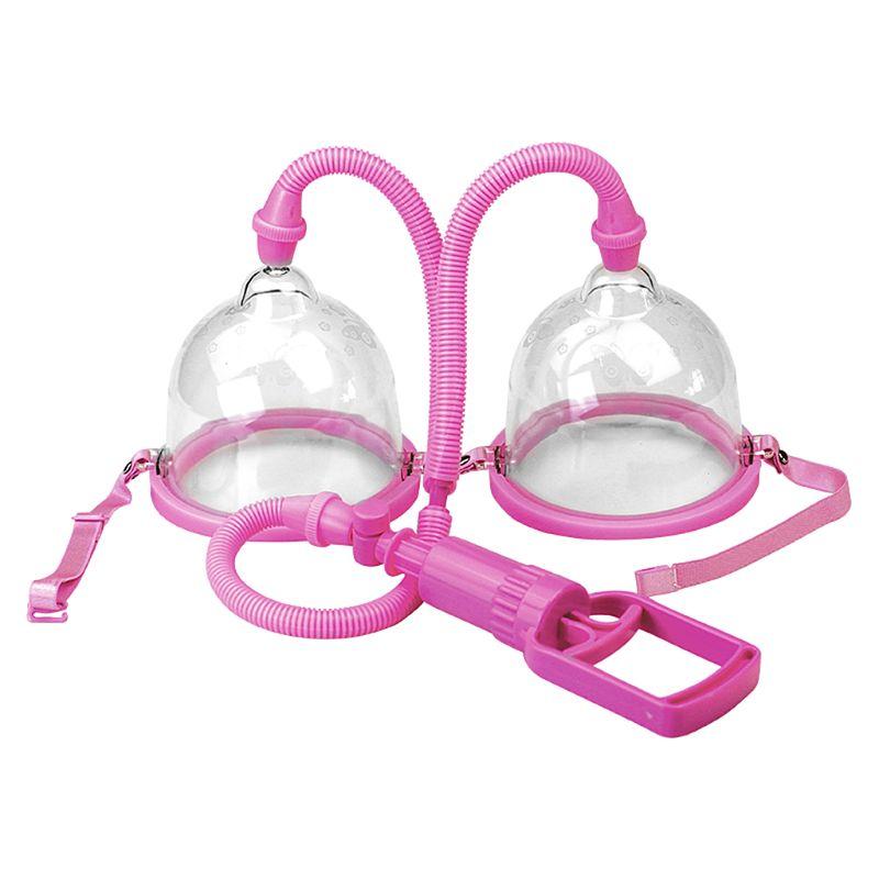 Hand Pump Dual Vacuum Suction Cup Breast Enlargement Pump Set