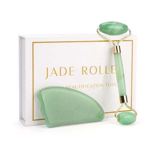 Original Jade Roller and Gua Sha Tools Set Anti Aging Face Roller
