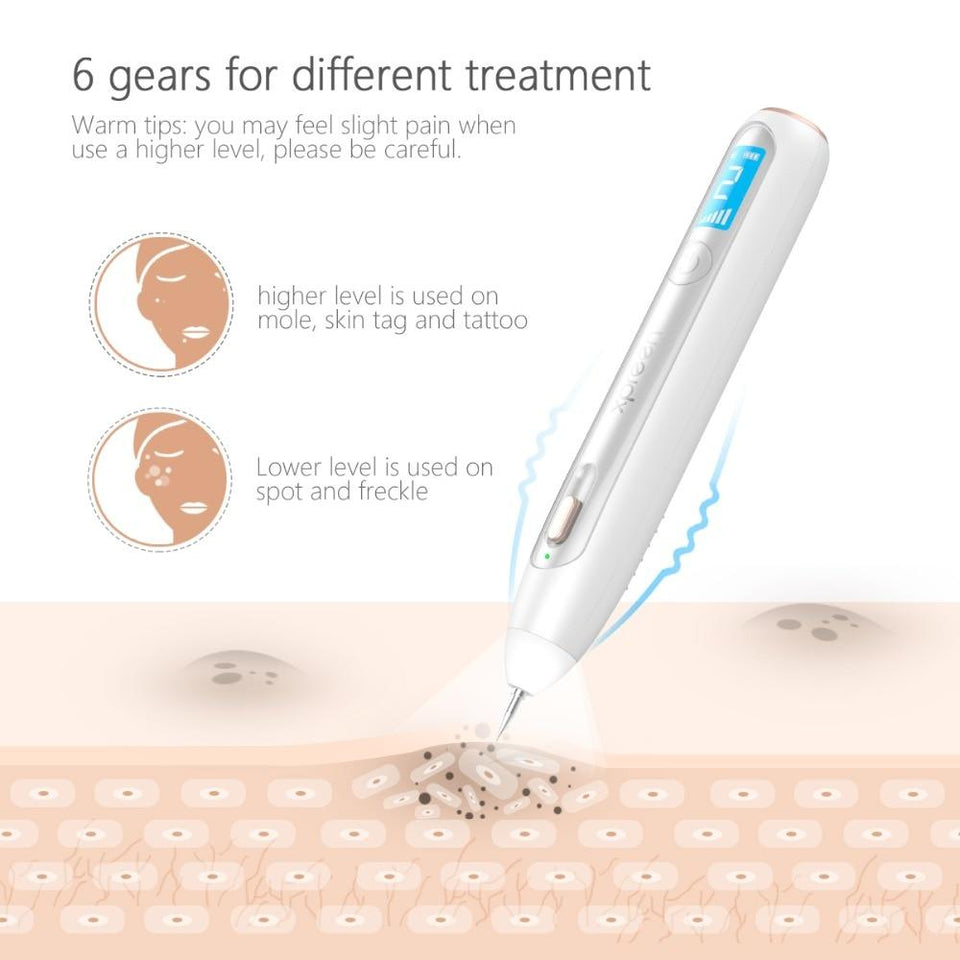 Xpreen LCD Laser Plasma Pen Wart Mole Skin Spots Tattoo Remover