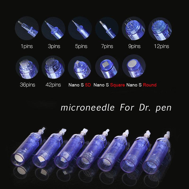 20 Pcs Electric Derma Pen Needles Bayonet 9 /12/ 36 / 42 pin / Nano Cartridge For Auto Dr. Pen A1 A6 Tattoo Needles Needle Tip