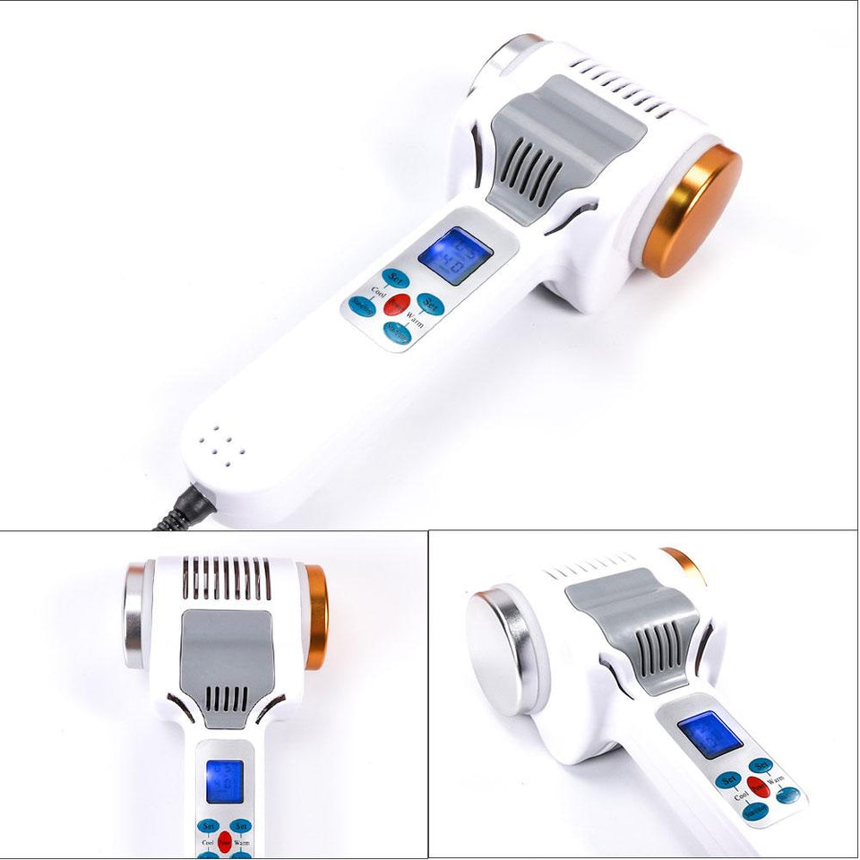 Ultrasound Hot Cold Hammer Cryotherapy Warm Ice Heating Face Skin Care