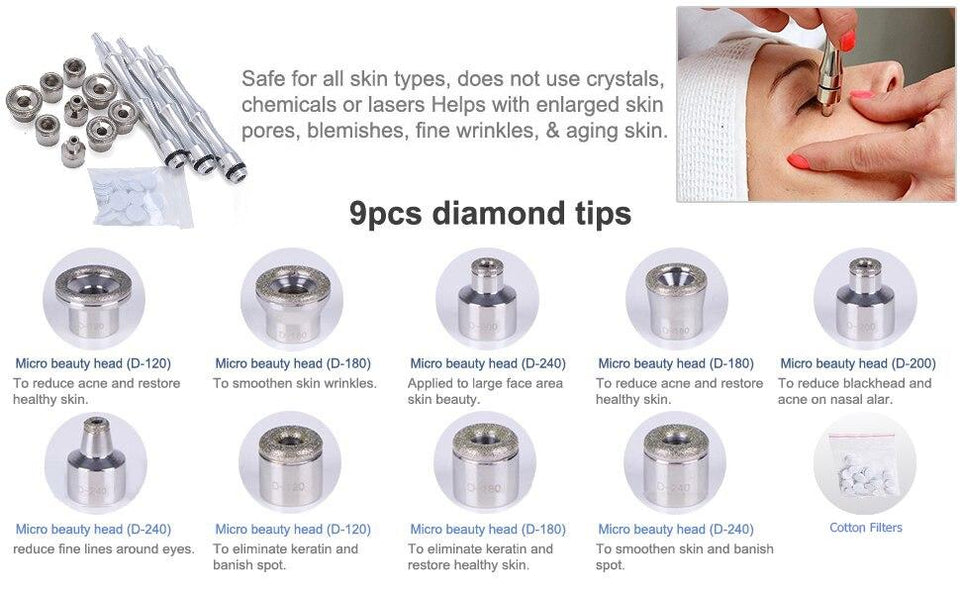 3 in 1 Diamond Microdermabrasion Vacuum Spray Therapy Dermabrasion Machine
