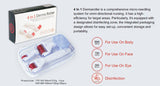 4 in 1 Derma Roller Set 0.5mm, 1.0mm, 1.5mm Titanium Micro Needles with Travel Box