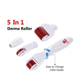 5 in 1 Titanium Micro Needle Derma Roller Skin Care Kit Anti-Aging Kit