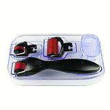 4 in 1 Derma Roller Set 0.5mm, 1.0mm, 1.5mm Titanium Micro Needles with Travel Box